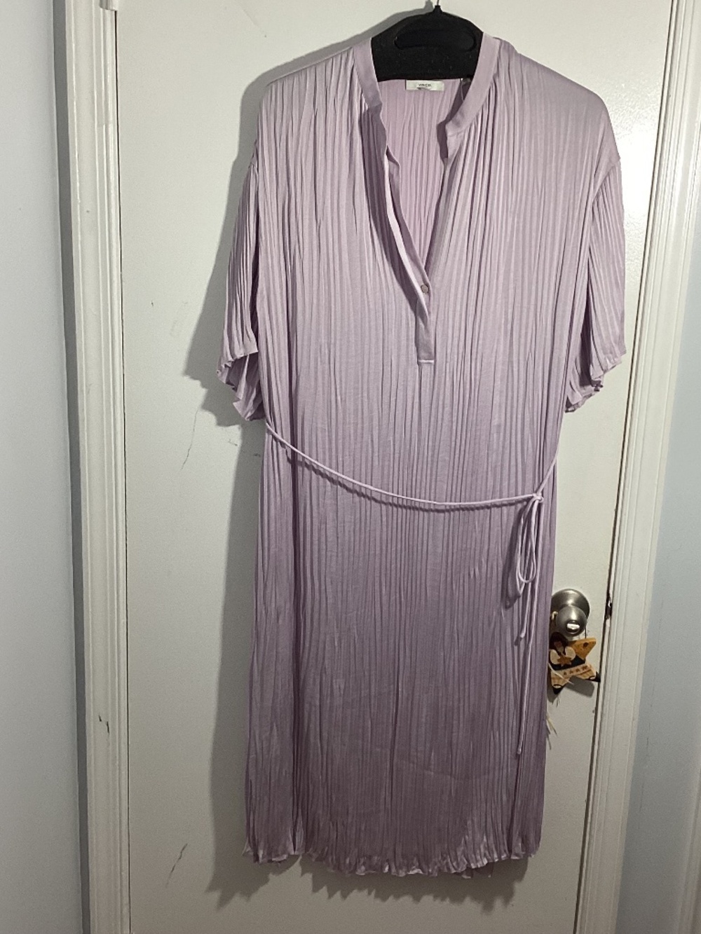 NWT VINCE WOMAN PLUS 3X VIOLETTA OMBRÉ CRUSHED POLY SILK SATIN MIDI DRESS
